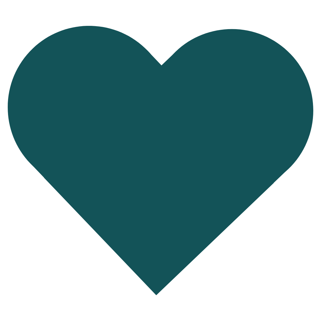 An icon of a teal heart