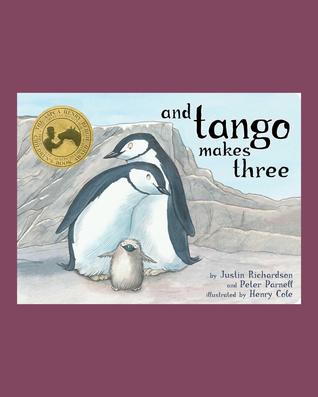 The cover of the book And Tango Makes Three on a purple background