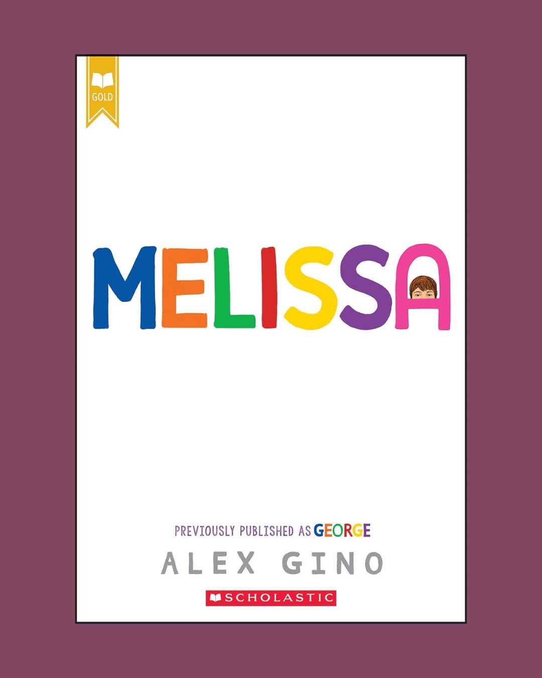 The cover of the book Melissa on a purple background