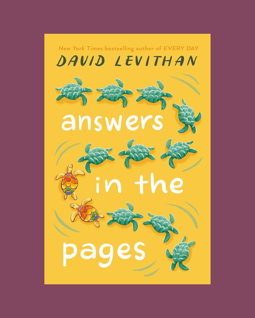 The cover of the book Answers in the Pages on a purple background