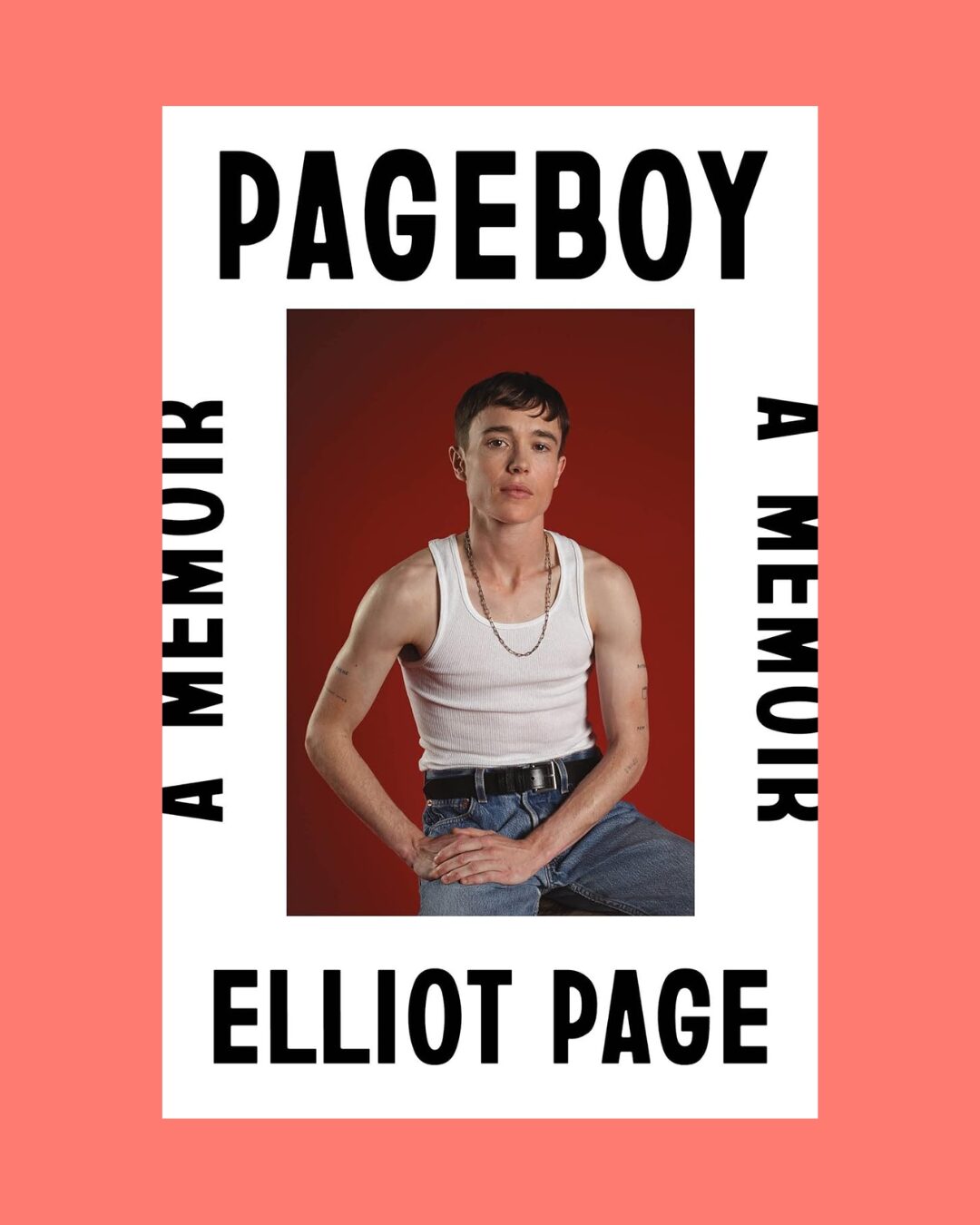 The cover of the book Pageboy on a coral background